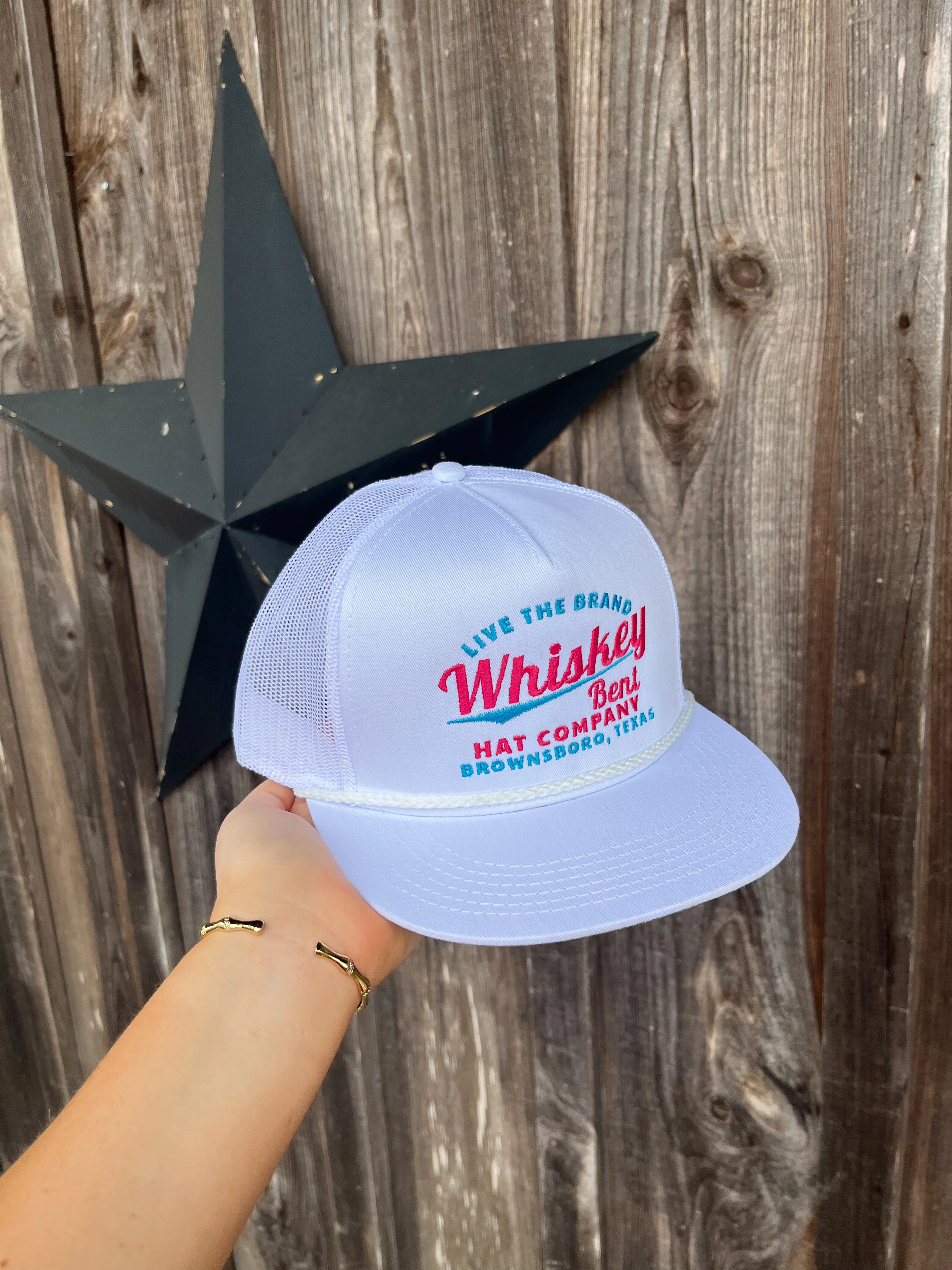 Whiskey Bent Hat Co. The Cali Cap in White - Image 4