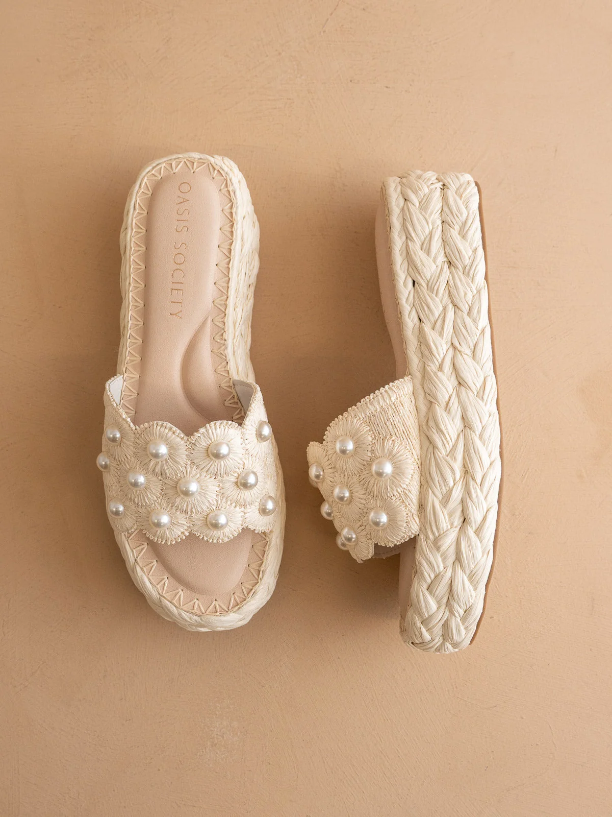 The Candice | Ivory Raffia Platform Sandal - Image 3