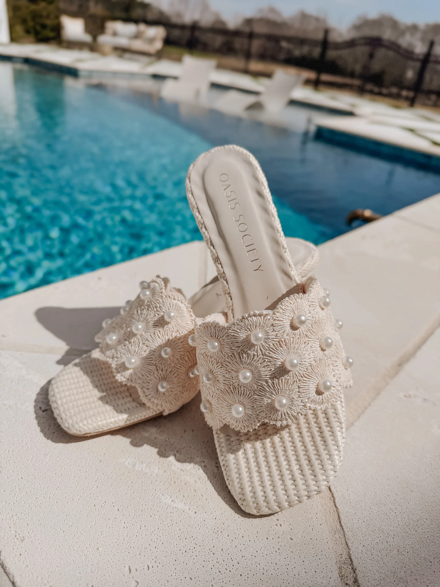 The Holland | Ivory Pearl Raffia Block Heel - Image 11