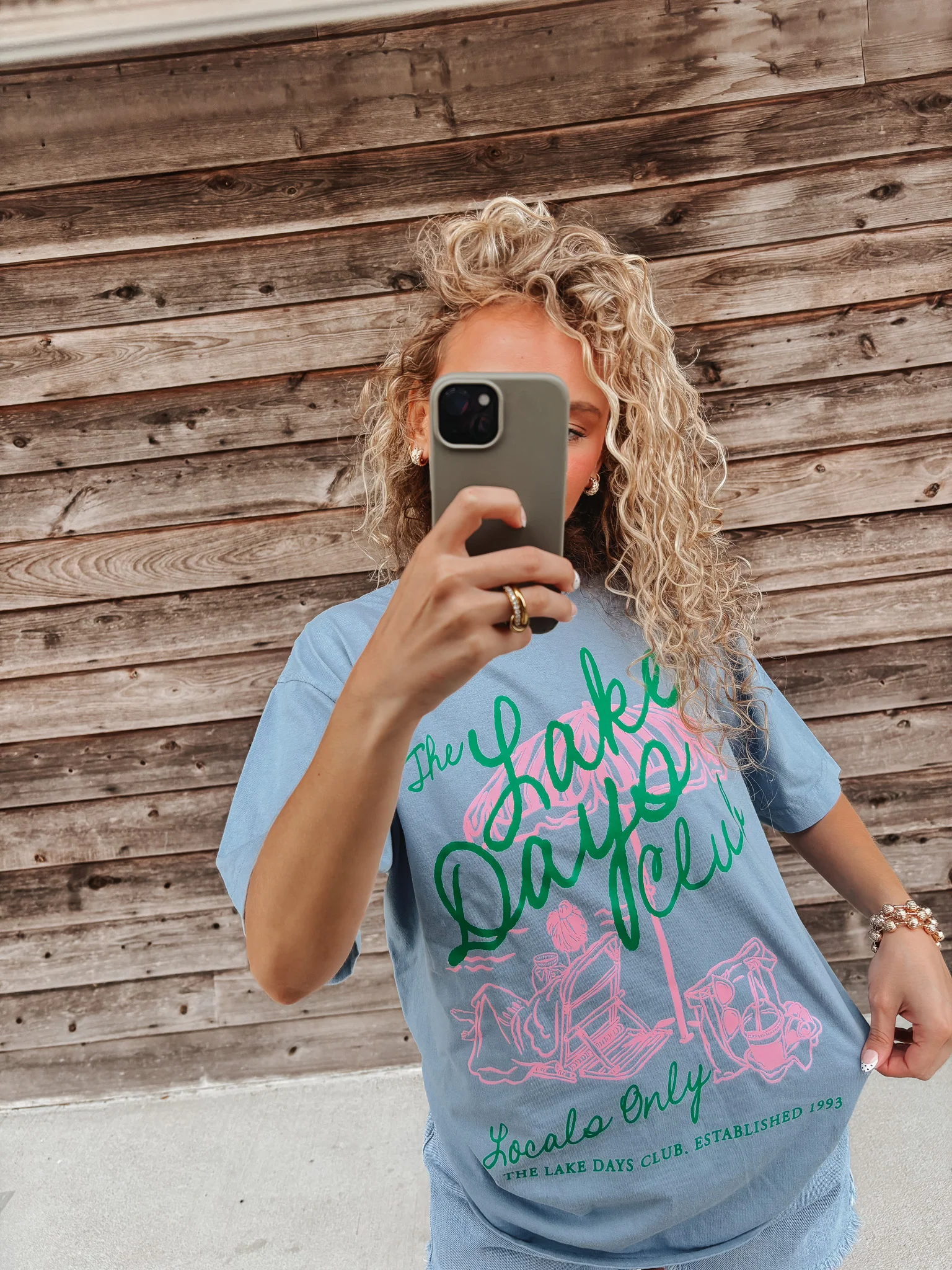 The Lake Days Club T-Shirt in Blue - Image 2