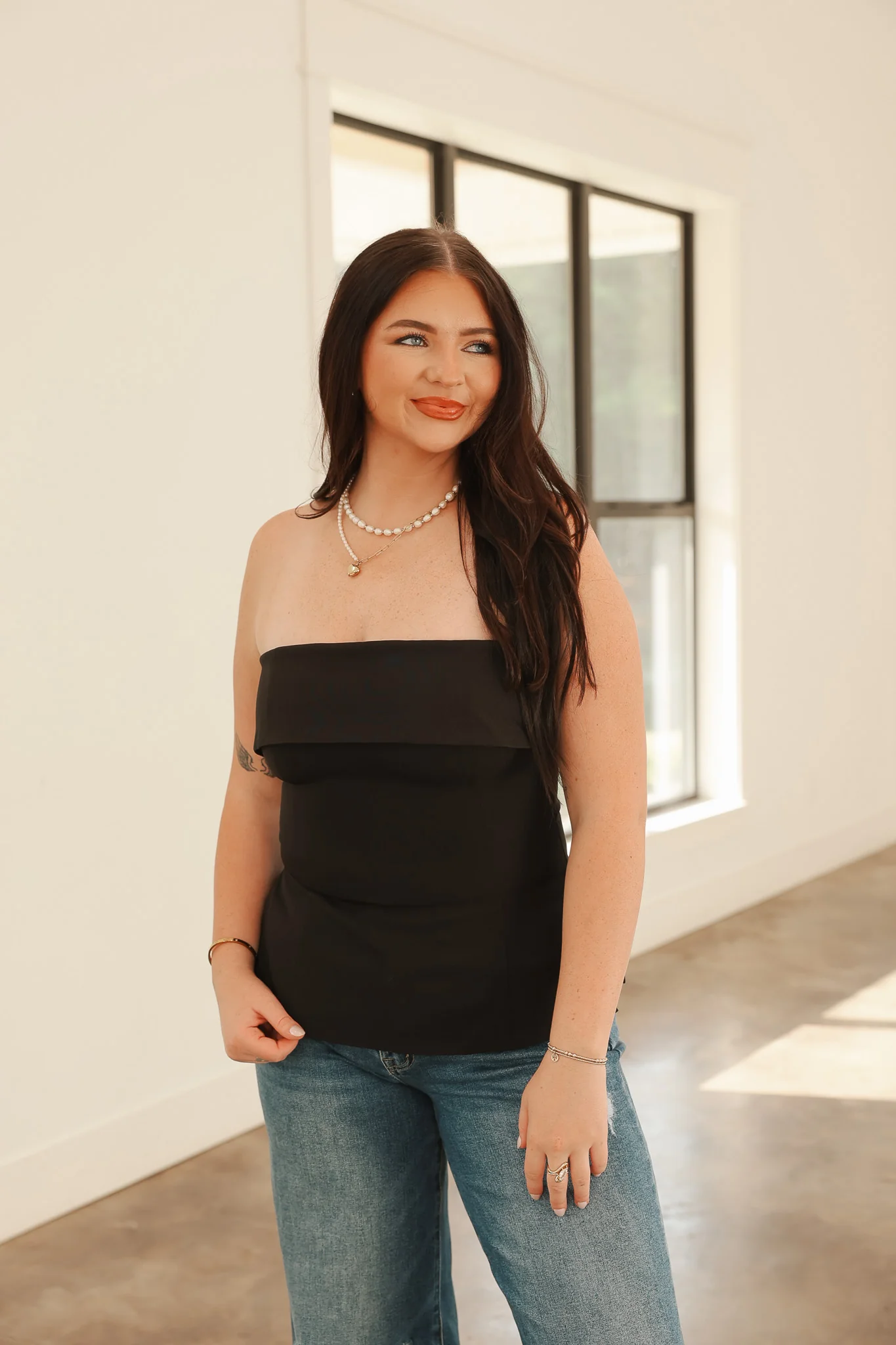 City Nights Strapless Black Top - Image 3