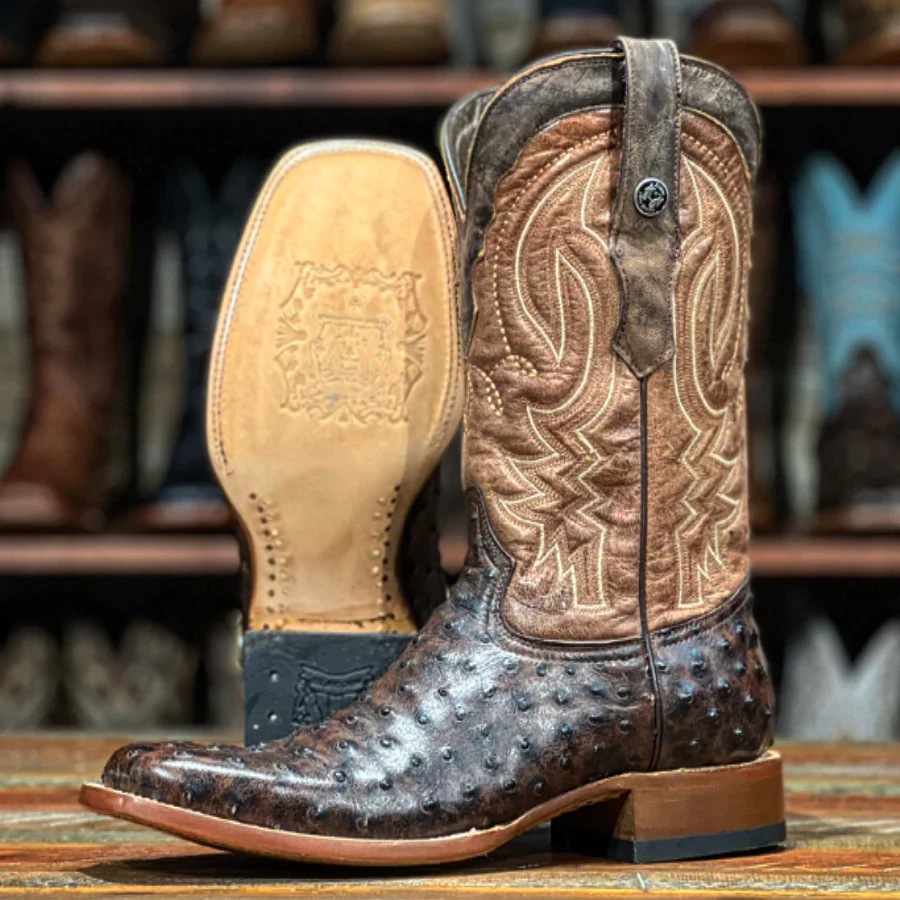 Men's Tanner Mark Big Cabin Ostrich Print Boots - Image 2