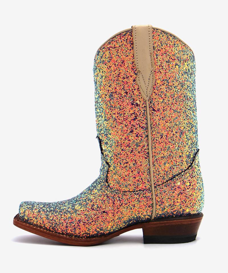 Girl's Tanner Mark Blue Mermaid Glitter Boots - Image 8