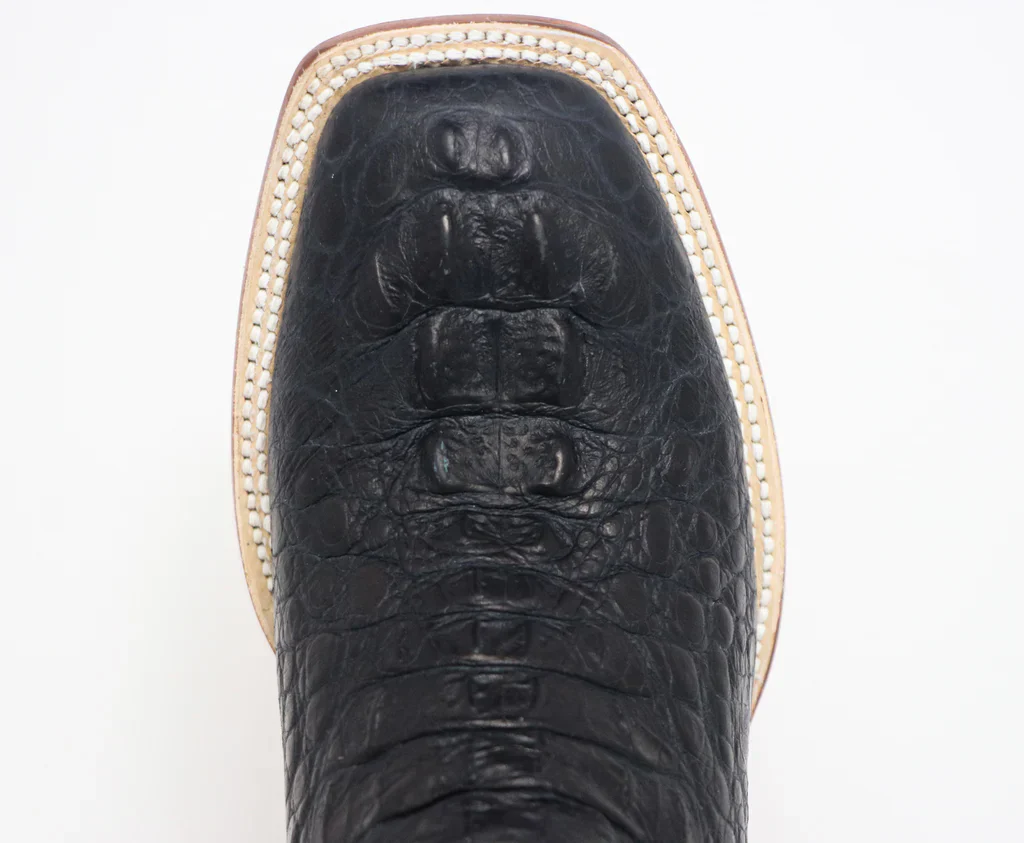 Women's Tanner Mark Amberlyn Hornback Caiman Print Black Boots - Image 5