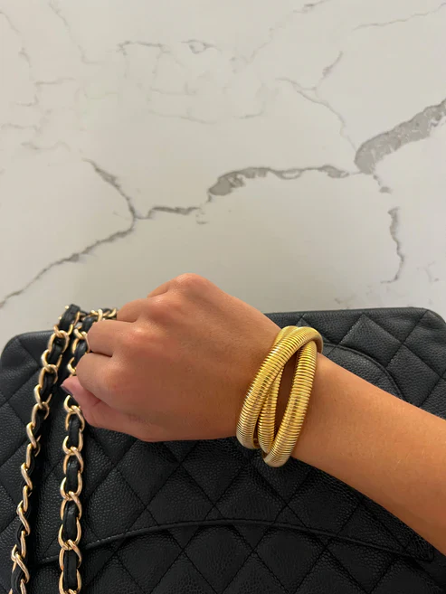 Triple Gold Emma Bracelet - Image 4