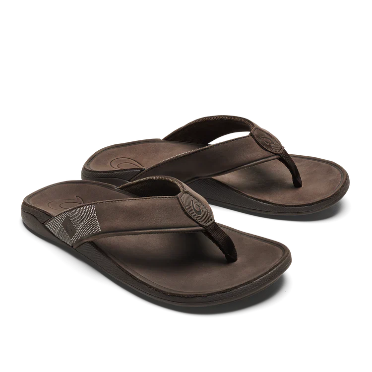 Men's Olukai Tuahine Dark Wood Sandals - Image 4