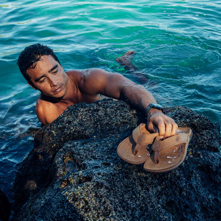 Men's Olukai Tuahine Toffee/Toffee Sandals - Image 4