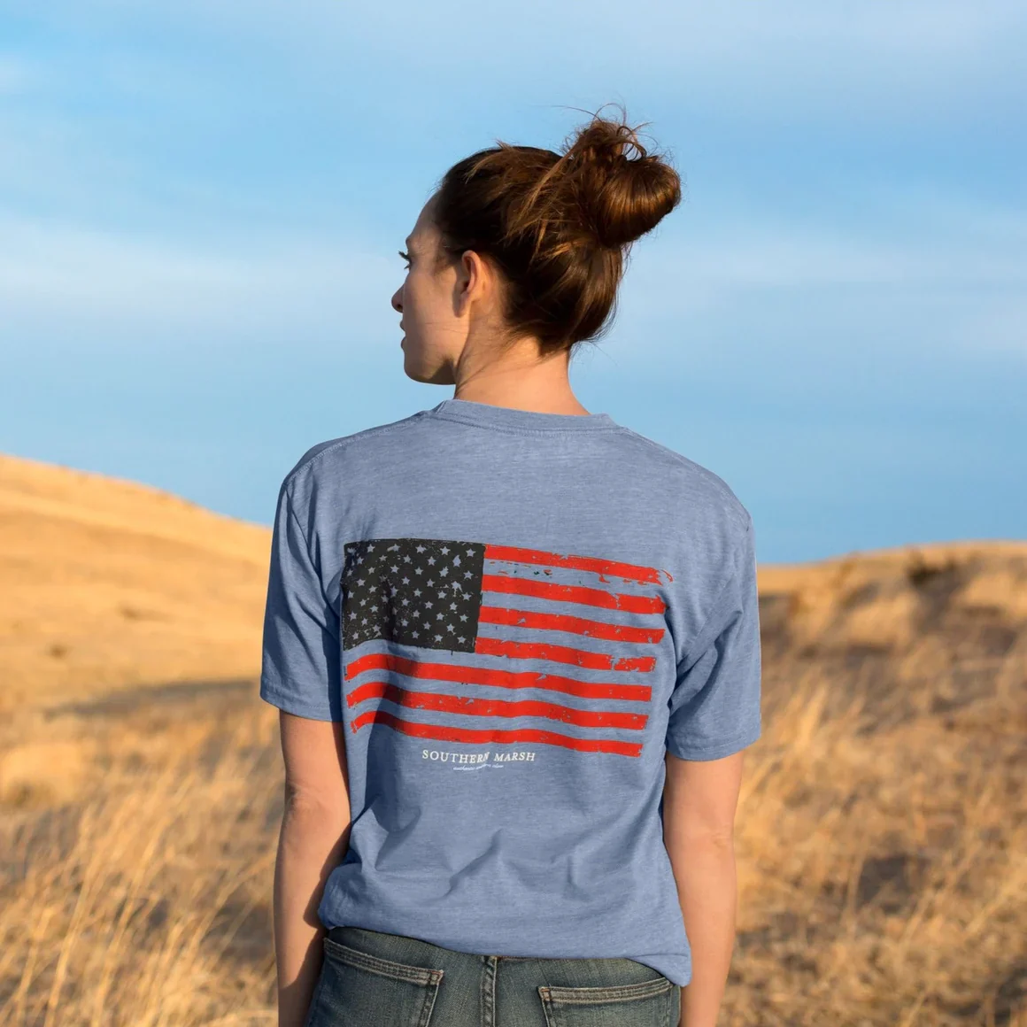 Southern Marsh Men's Vintage Flag Seawash T-Shirt - Image 5