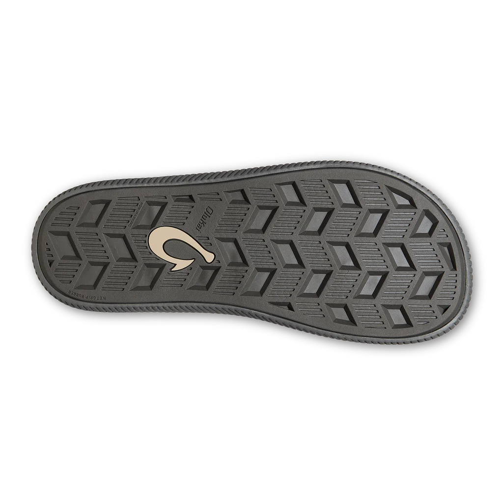 Men's Olukai Ulele Dark Shadow/Black Sandal - Image 5