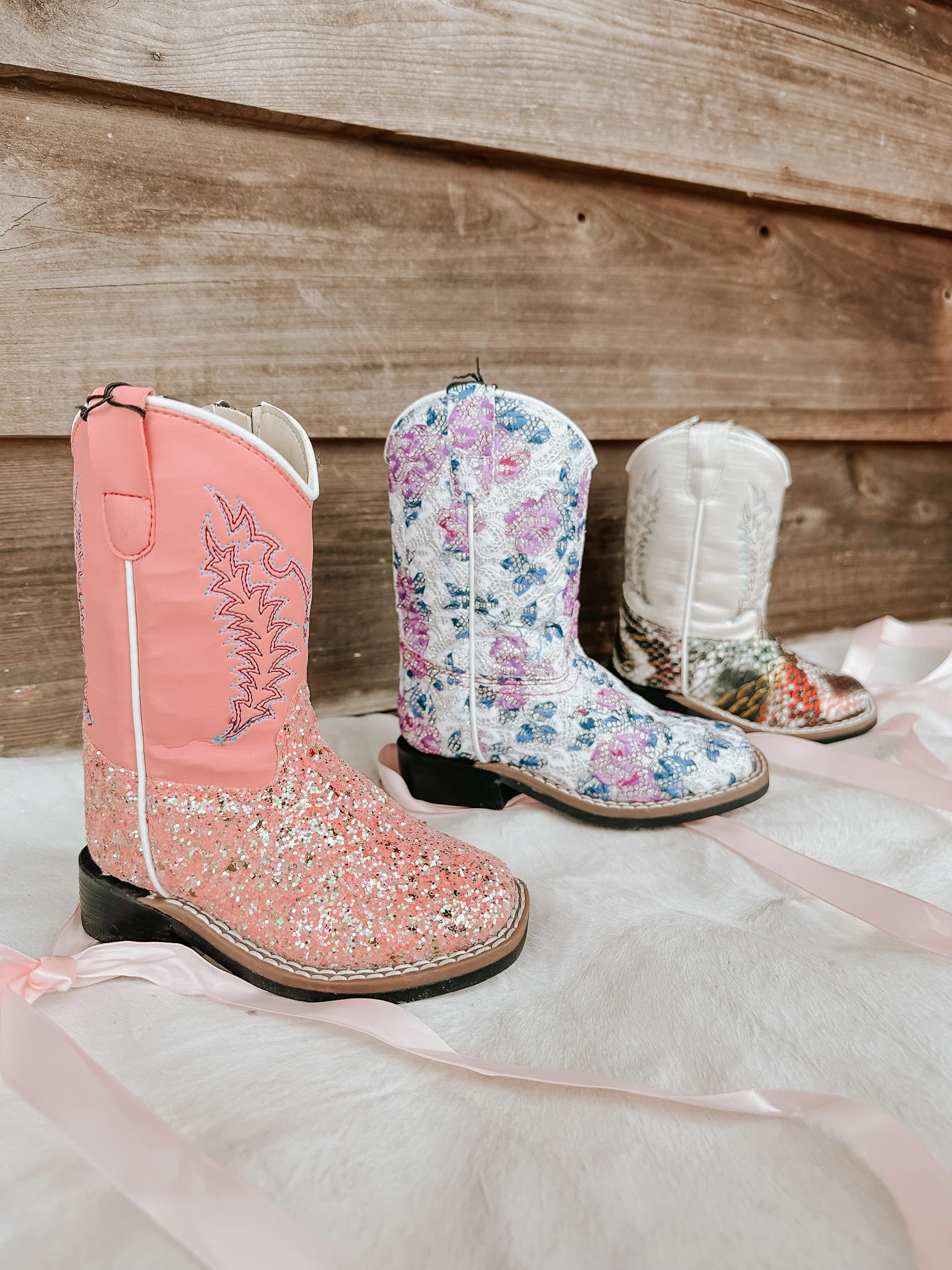 Youth Purple Glitter Western Boots - Image 5