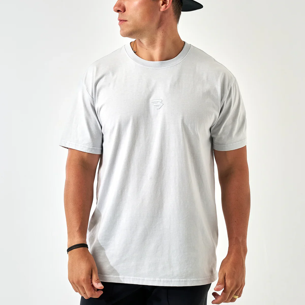 Burlebo Vintage Washed T-Shirt in Light Grey - Image 3