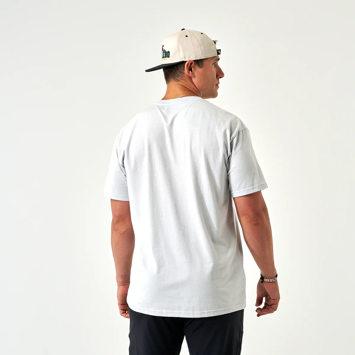 Burlebo Vintage Washed T-Shirt in Light Grey - Image 4
