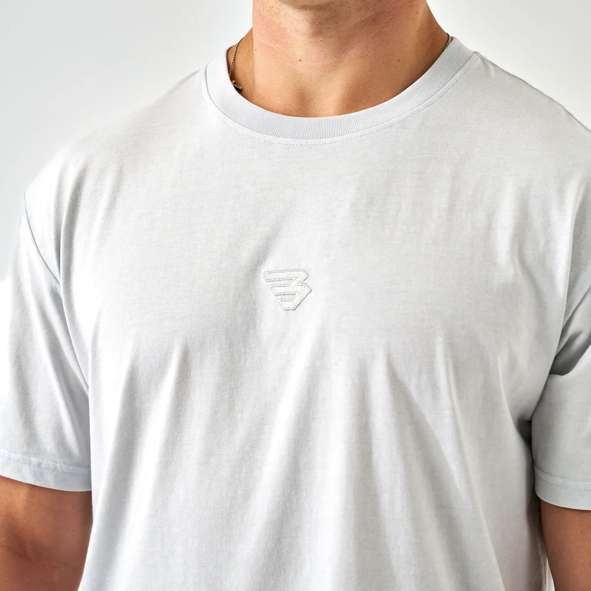 Burlebo Vintage Washed T-Shirt in Light Grey - Image 5