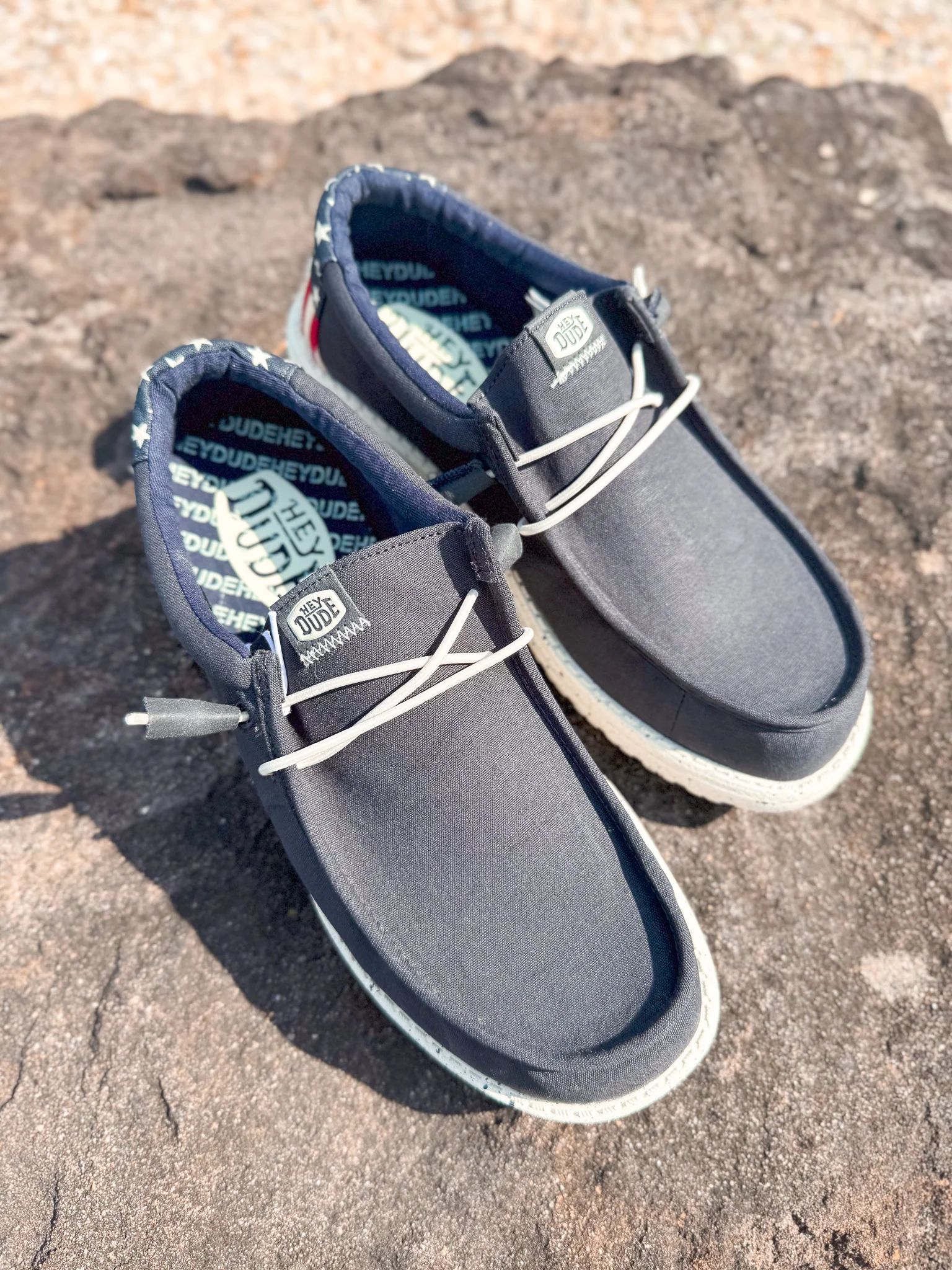 Men's Hey Dude Wally Americana Navy White - Image 11