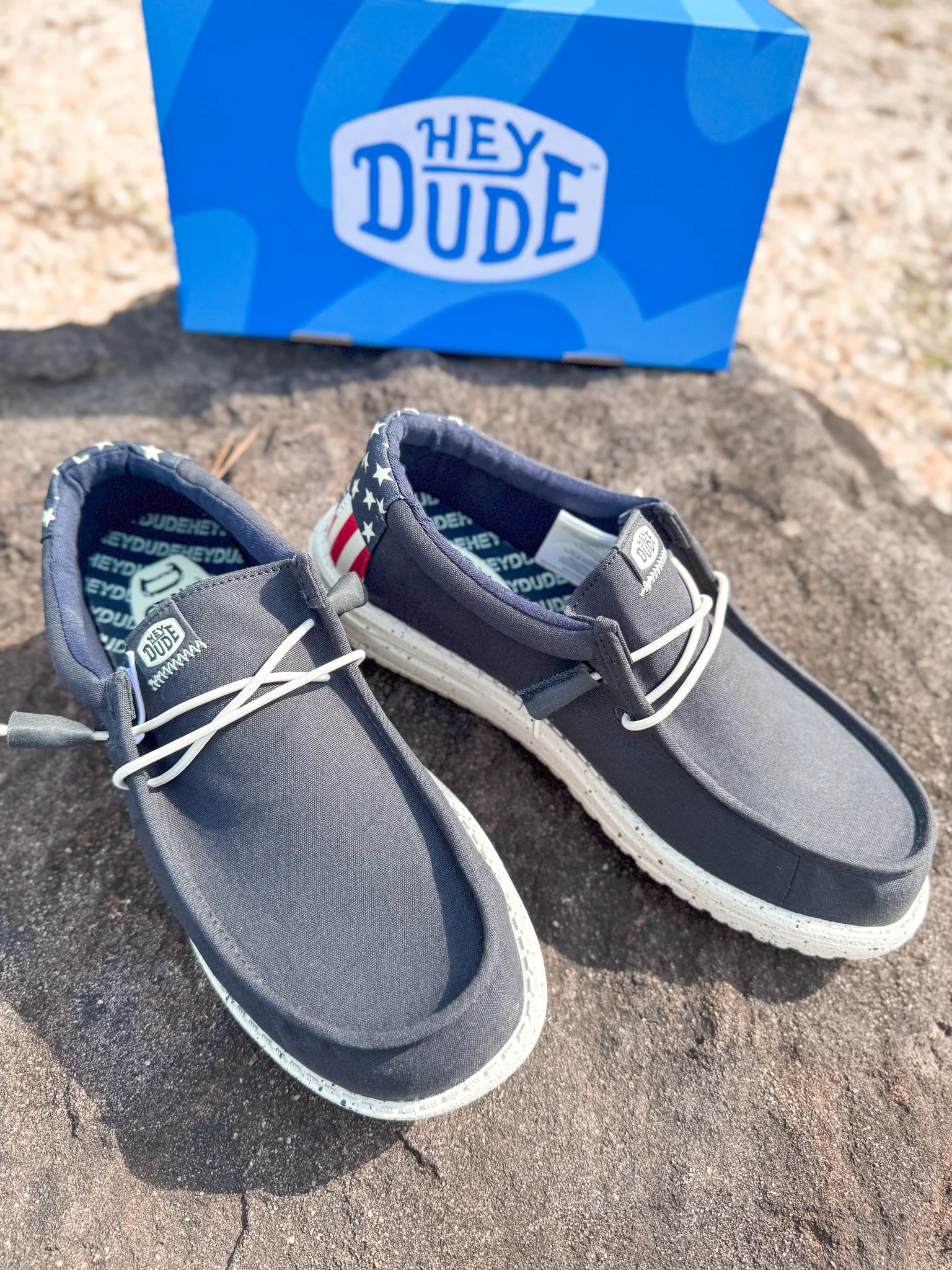 Men's Hey Dude Wally Americana Navy White - Image 14