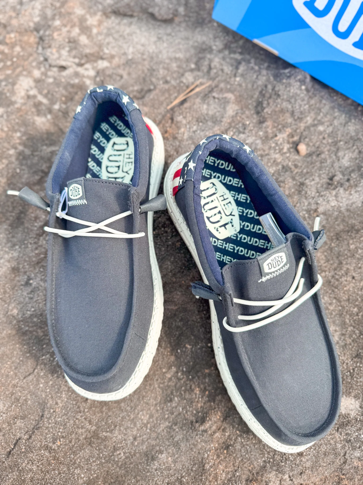 Men's Hey Dude Wally Americana Navy White - Image 15