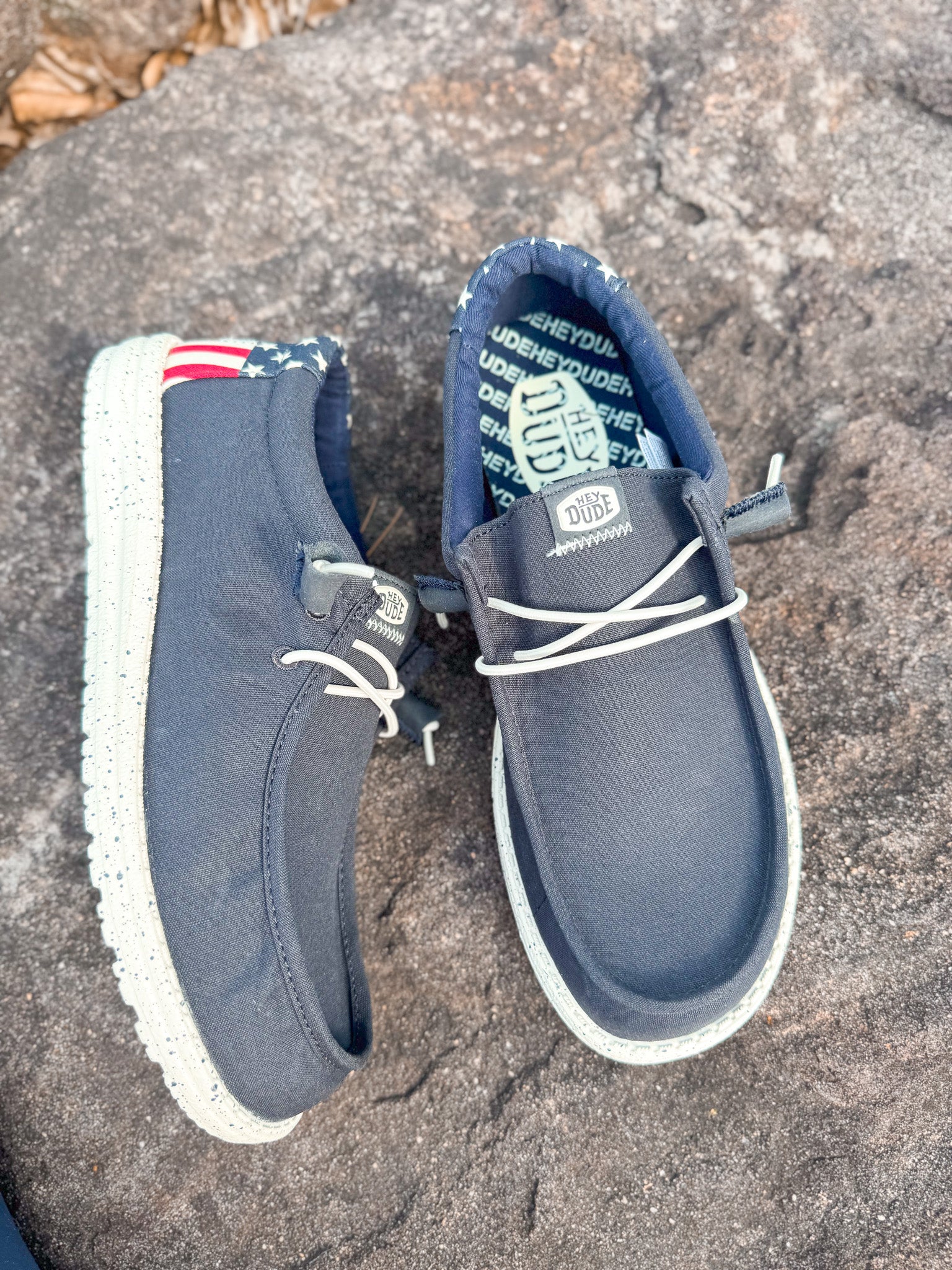 Men's Hey Dude Wally Americana Navy White - Image 3