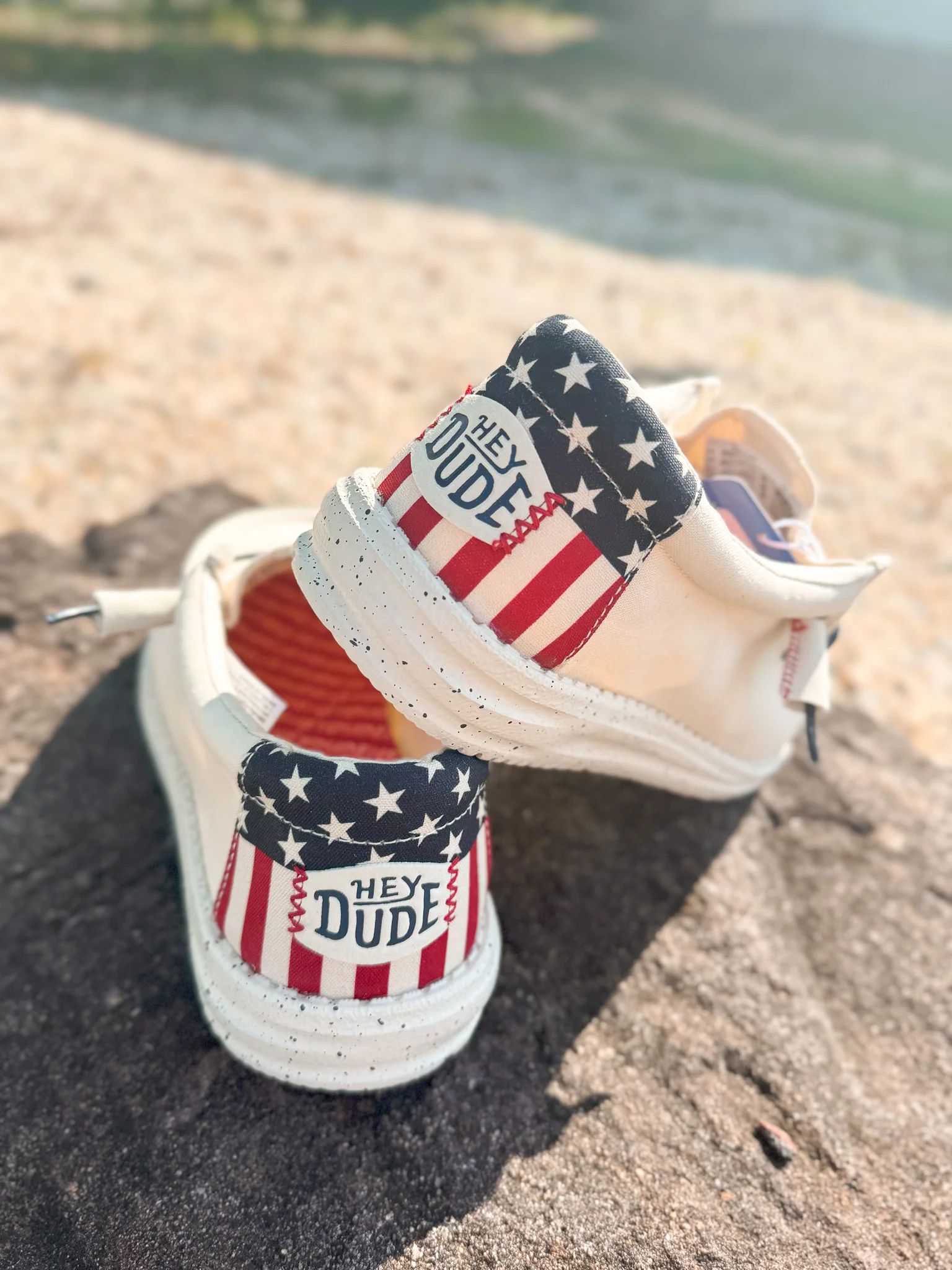 Men's Hey Dude Wally Americana Off White - Image 2