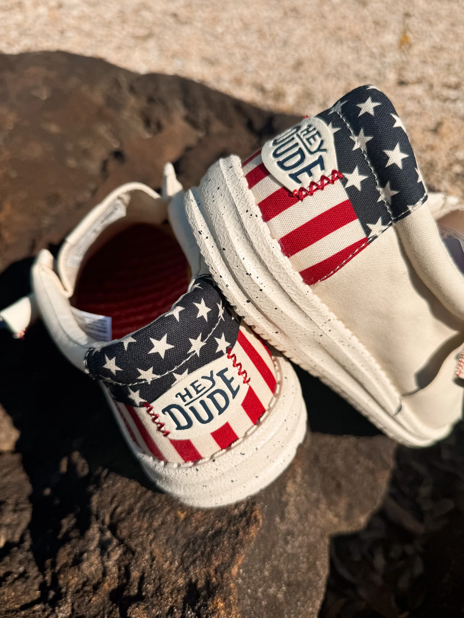 Men's Hey Dude Wally Americana Off White - Image 5