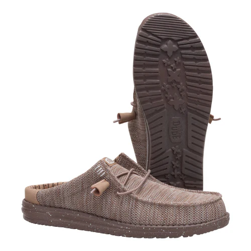 Men's Hey Dude Wally Slip Stretch in Sox Taupe/Tan - Image 6