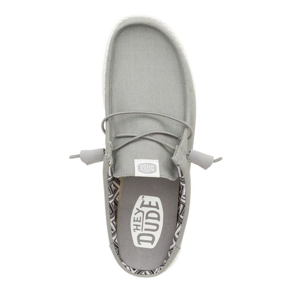 Men's Hey Dude Wally Slip Stretch in Canvas Grey - Image 10