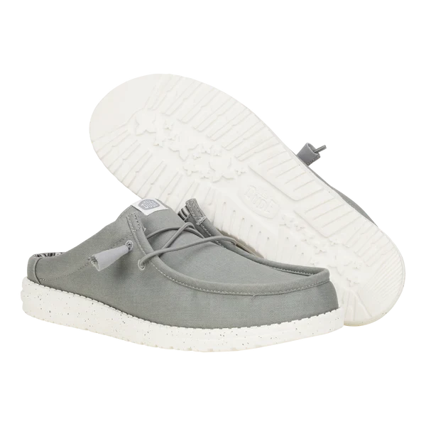 Men's Hey Dude Wally Slip Stretch in Canvas Grey - Image 11