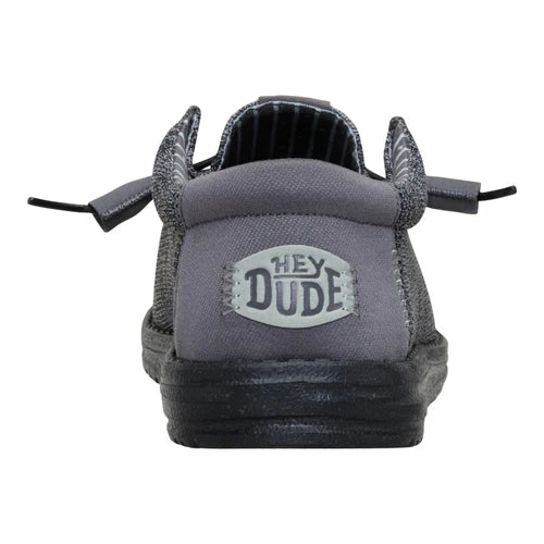 Men's Hey Dude Wally Stretch Sox in Granite Grey/Black - Image 4