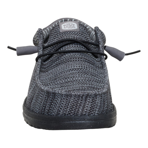 Men's Hey Dude Wally Stretch Sox in Granite Grey/Black - Image 5