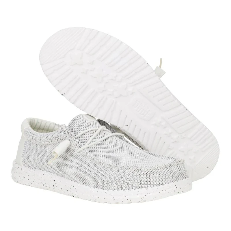 Men's Hey Dude Wally Stretch Sox in Storm White - Image 11