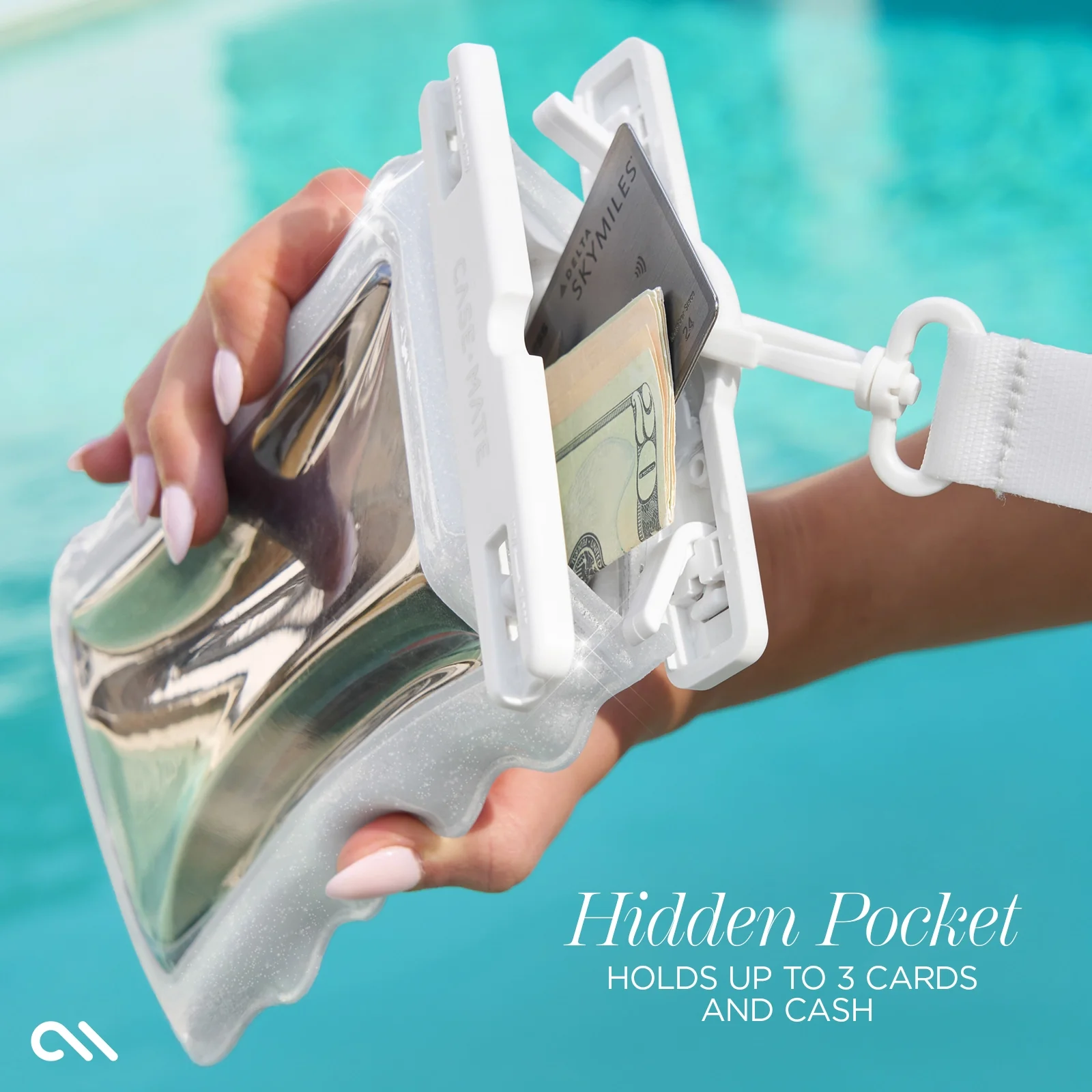Wavy Waterproof Floating Pouch - Ivory - Image 2