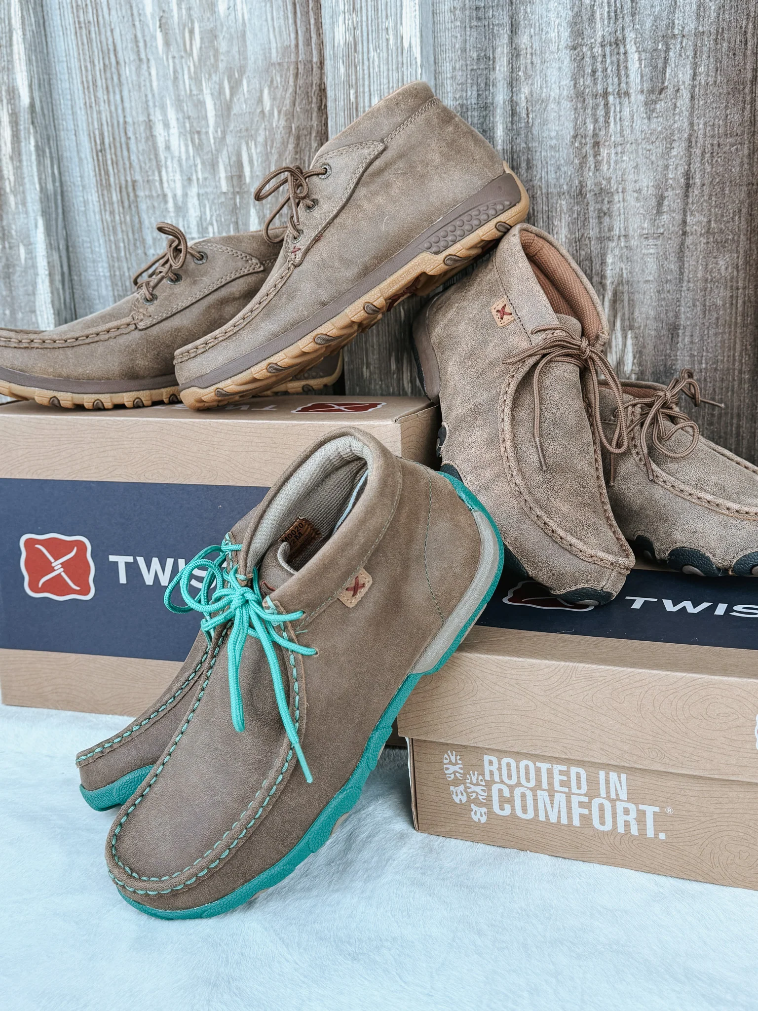 Women's Twisted X Chukka Driving Moc in Turquoise - Image 16