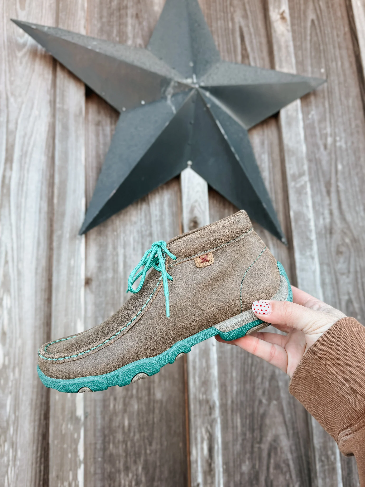 Women's Twisted X Chukka Driving Moc in Turquoise - Image 4