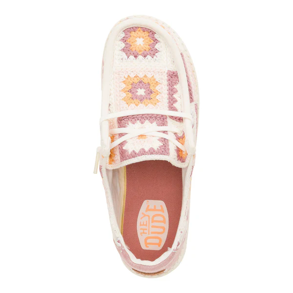 Women's Hey Dude Wendy Cottage Crochet in Petal Pink/Multi - Image 10