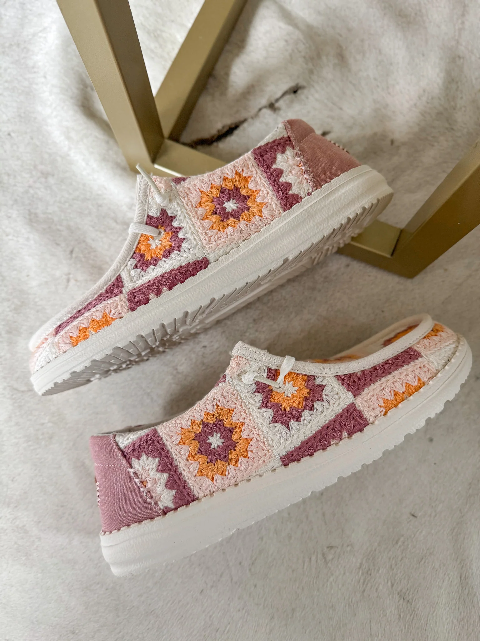 Women's Hey Dude Wendy Cottage Crochet in Petal Pink/Multi - Image 12