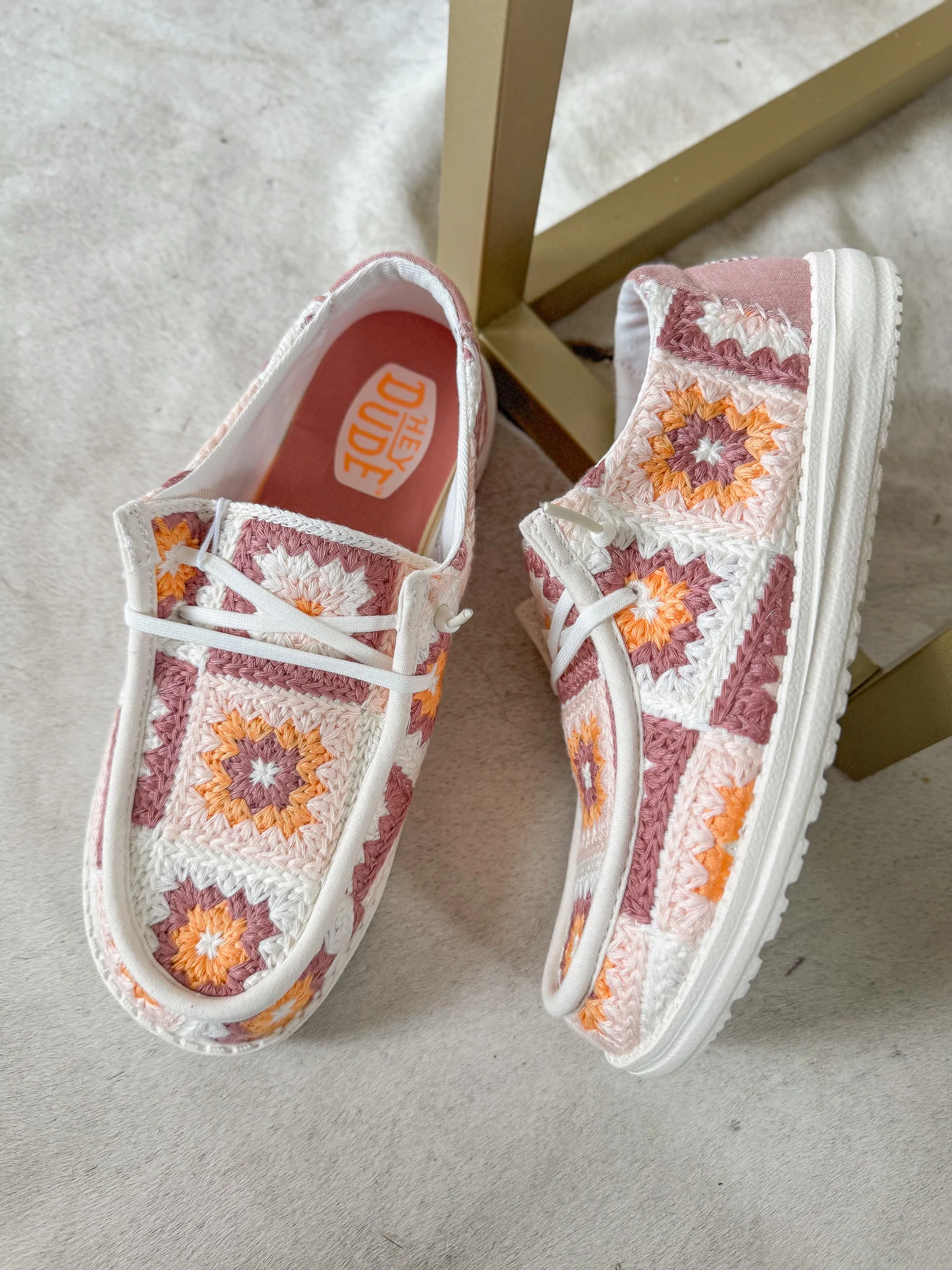 Women's Hey Dude Wendy Cottage Crochet in Petal Pink/Multi - Image 14