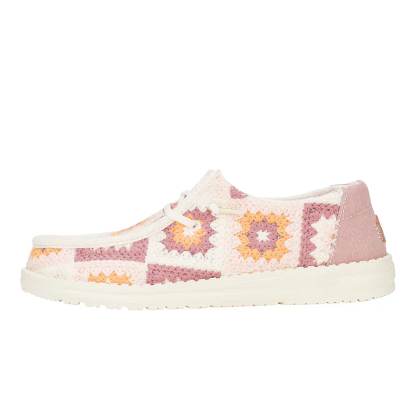 Women's Hey Dude Wendy Cottage Crochet in Petal Pink/Multi - Image 6