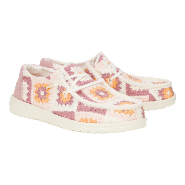 Women's Hey Dude Wendy Cottage Crochet in Petal Pink/Multi - Image 7