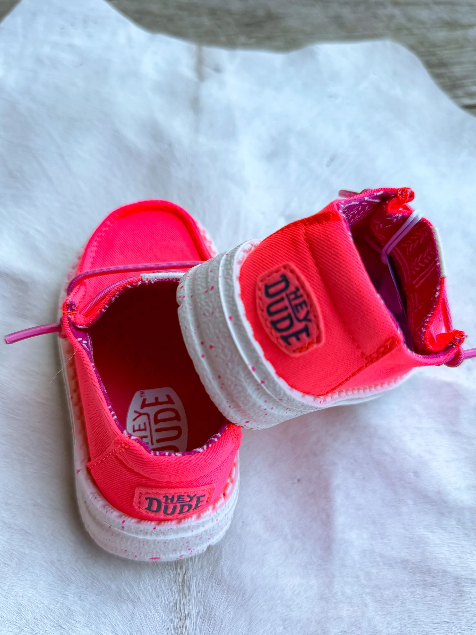 Hey Dude Wendy Youth Canvas Neon Pink - Image 6