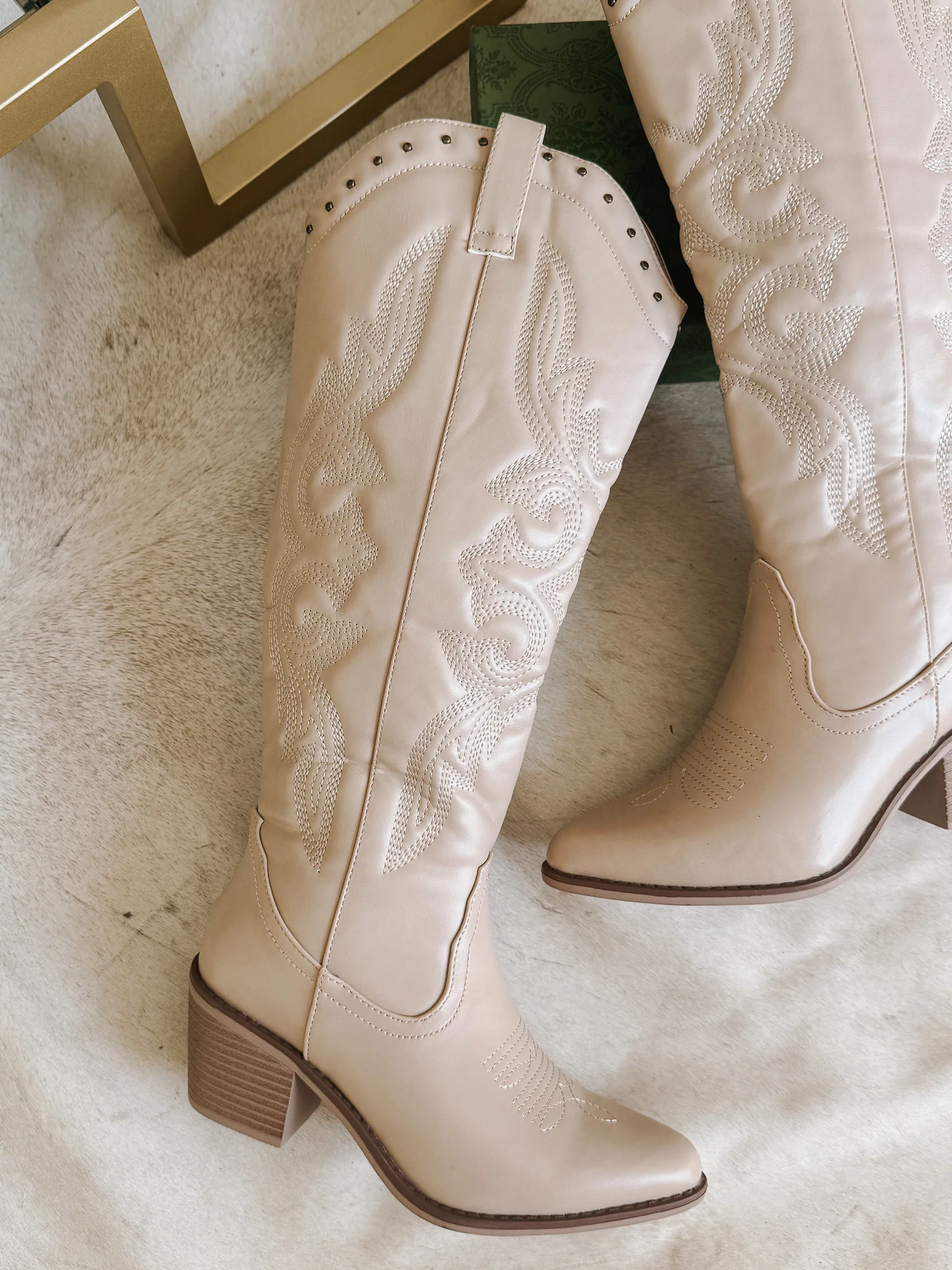 It's Been Real Ivory Boots with Calf Extender - Image 7