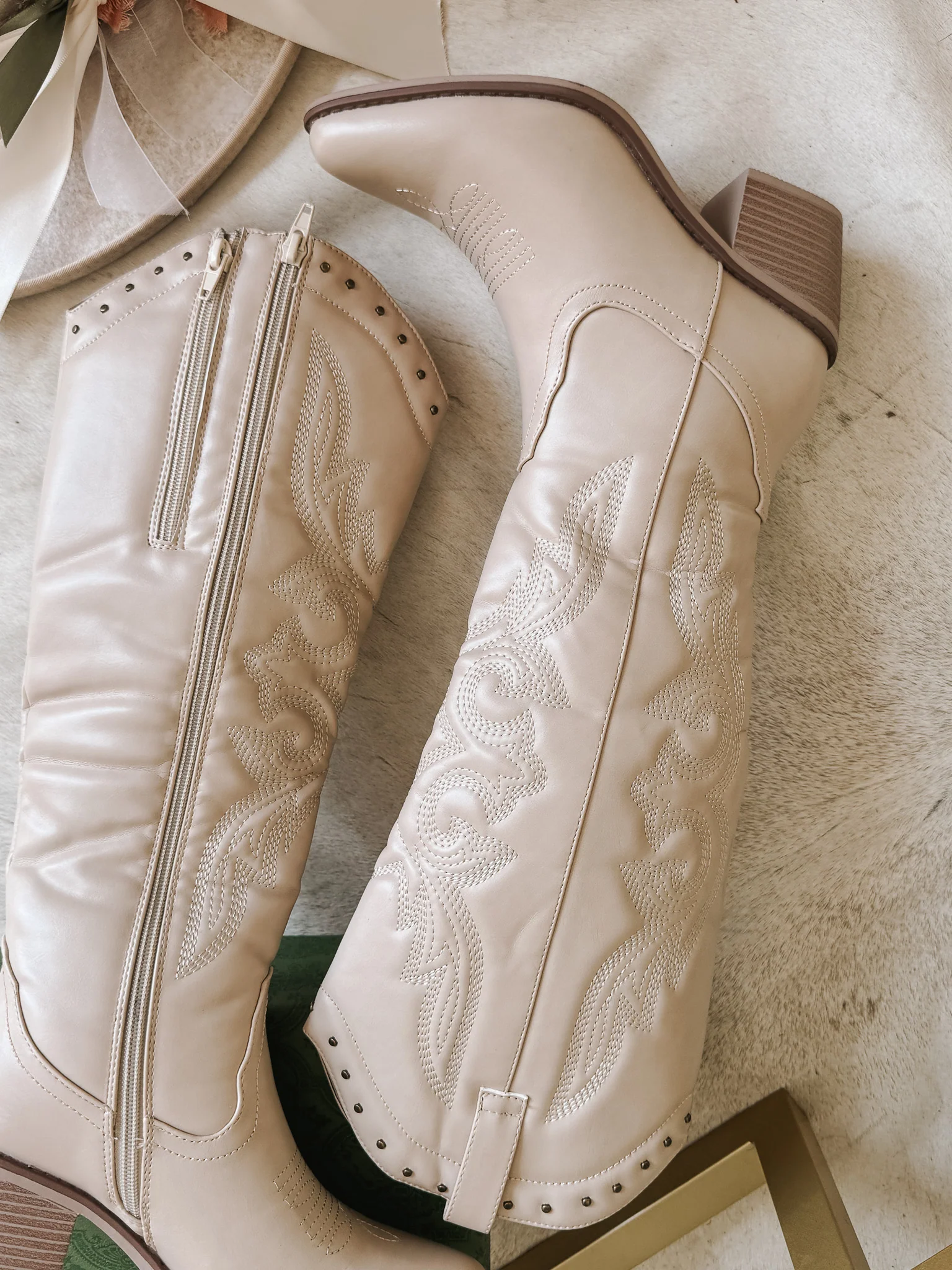 It's Been Real Ivory Boots with Calf Extender - Image 9