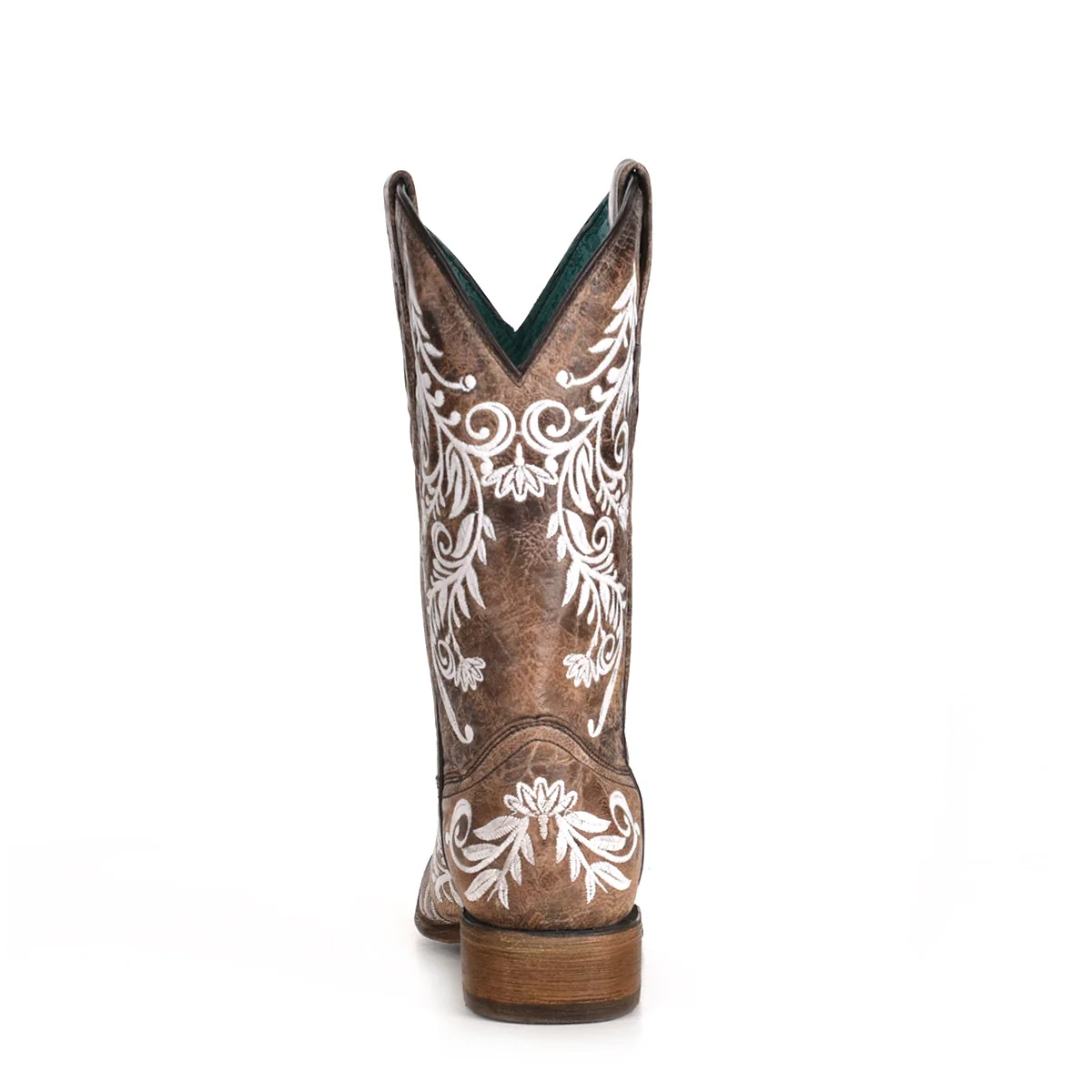 WOMEN'S CORRAL BROWN & WHITE EMBROIDERY BOOT - Image 8