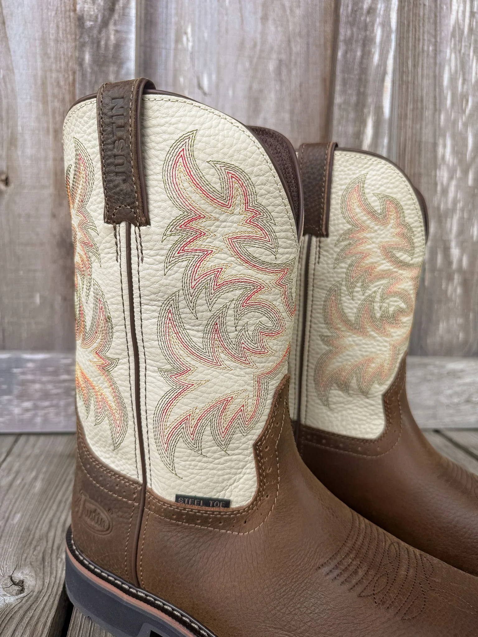 Men's Justin Driller Steel Toe Boots - Image 3