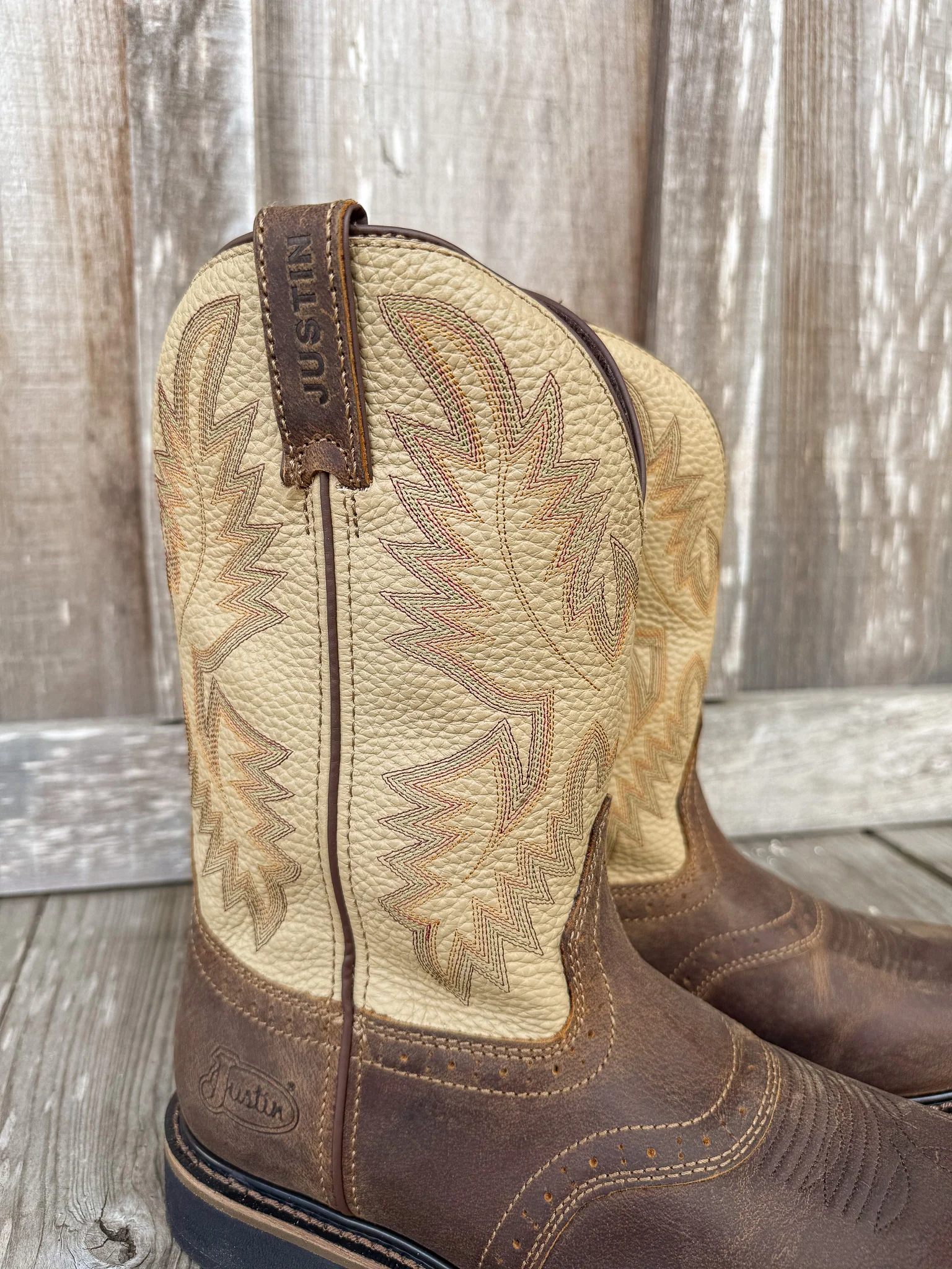 Men's Justin Superintendent Round Toe Work Boots - Image 3