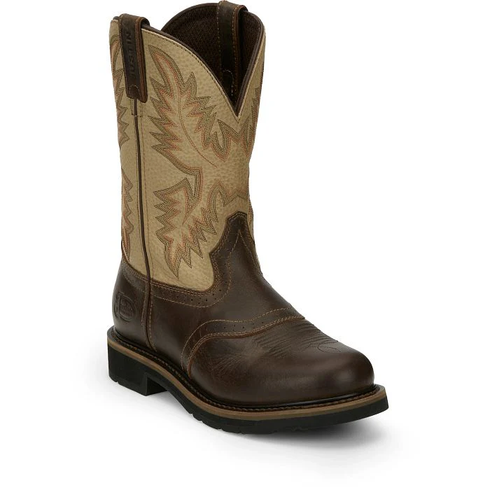 Men's Justin Superintendent Round Toe Work Boots - Image 9
