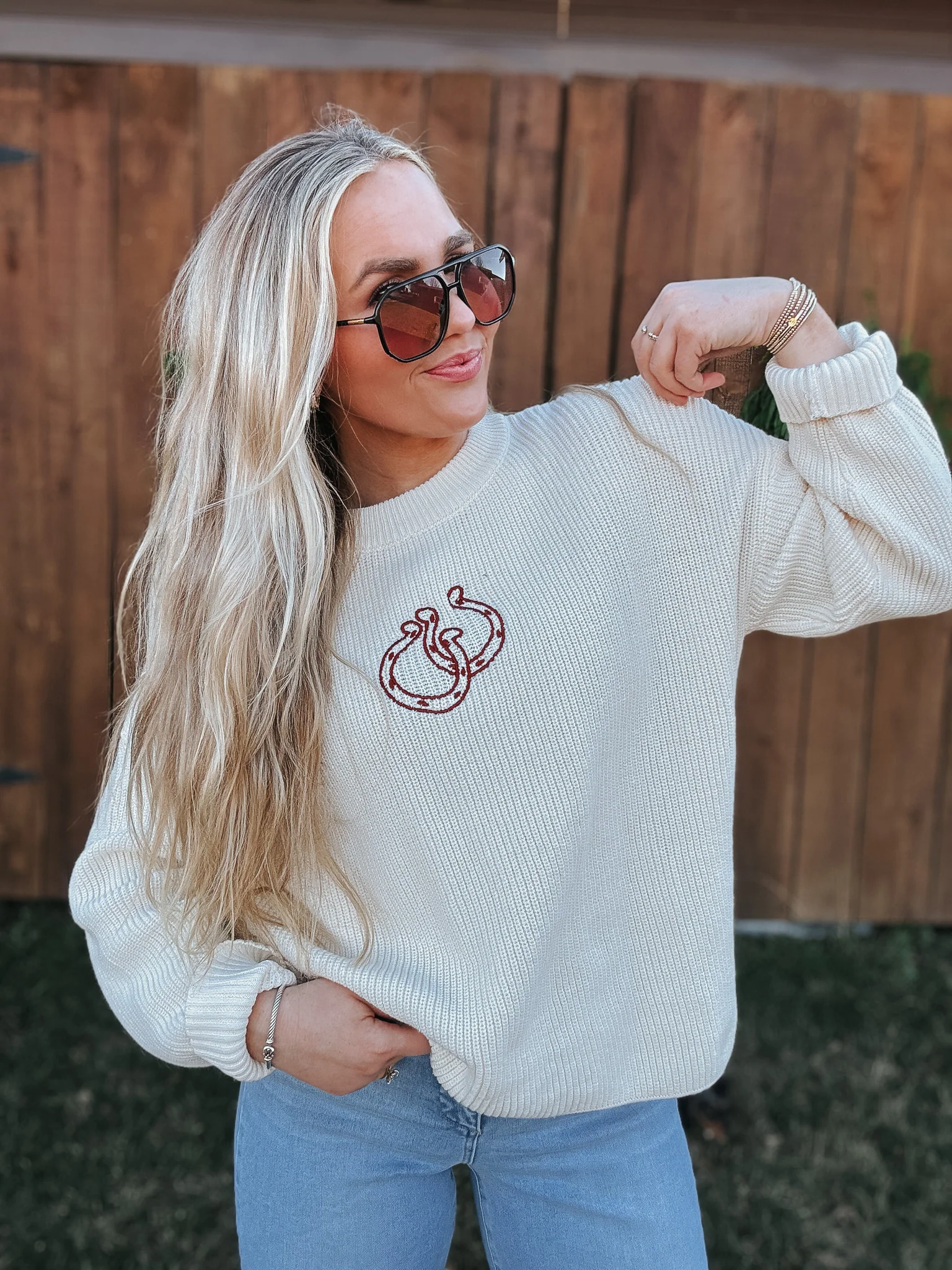 Double Luck Knit Sweater - Image 3