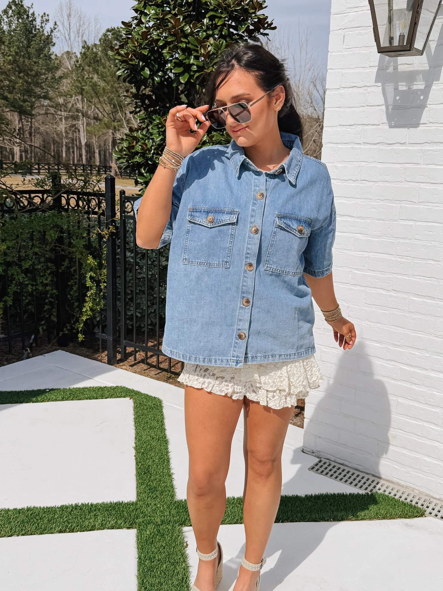 Darling Denim Button Up Shirt - Image 3
