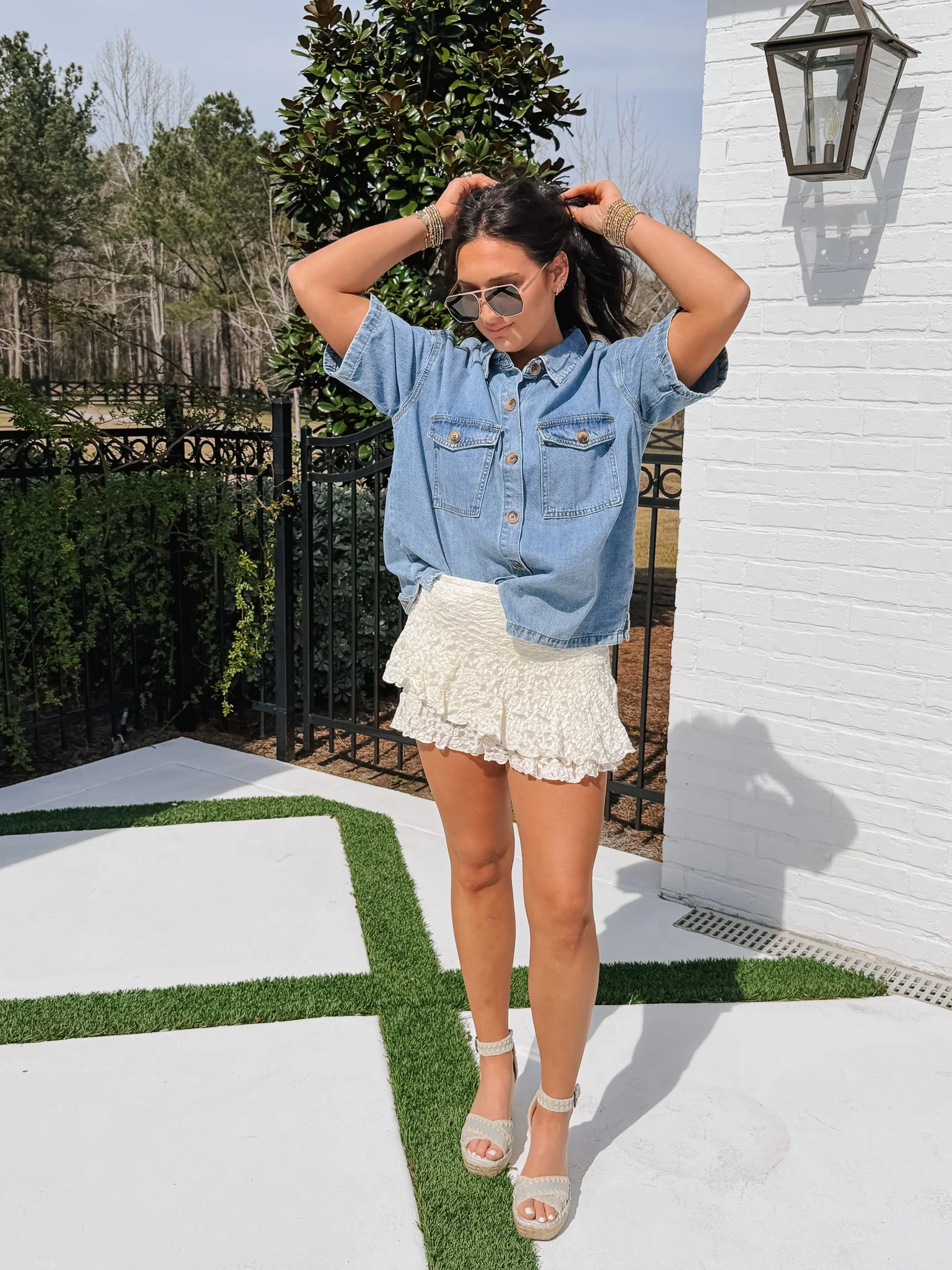 Darling Denim Button Up Shirt - Image 4
