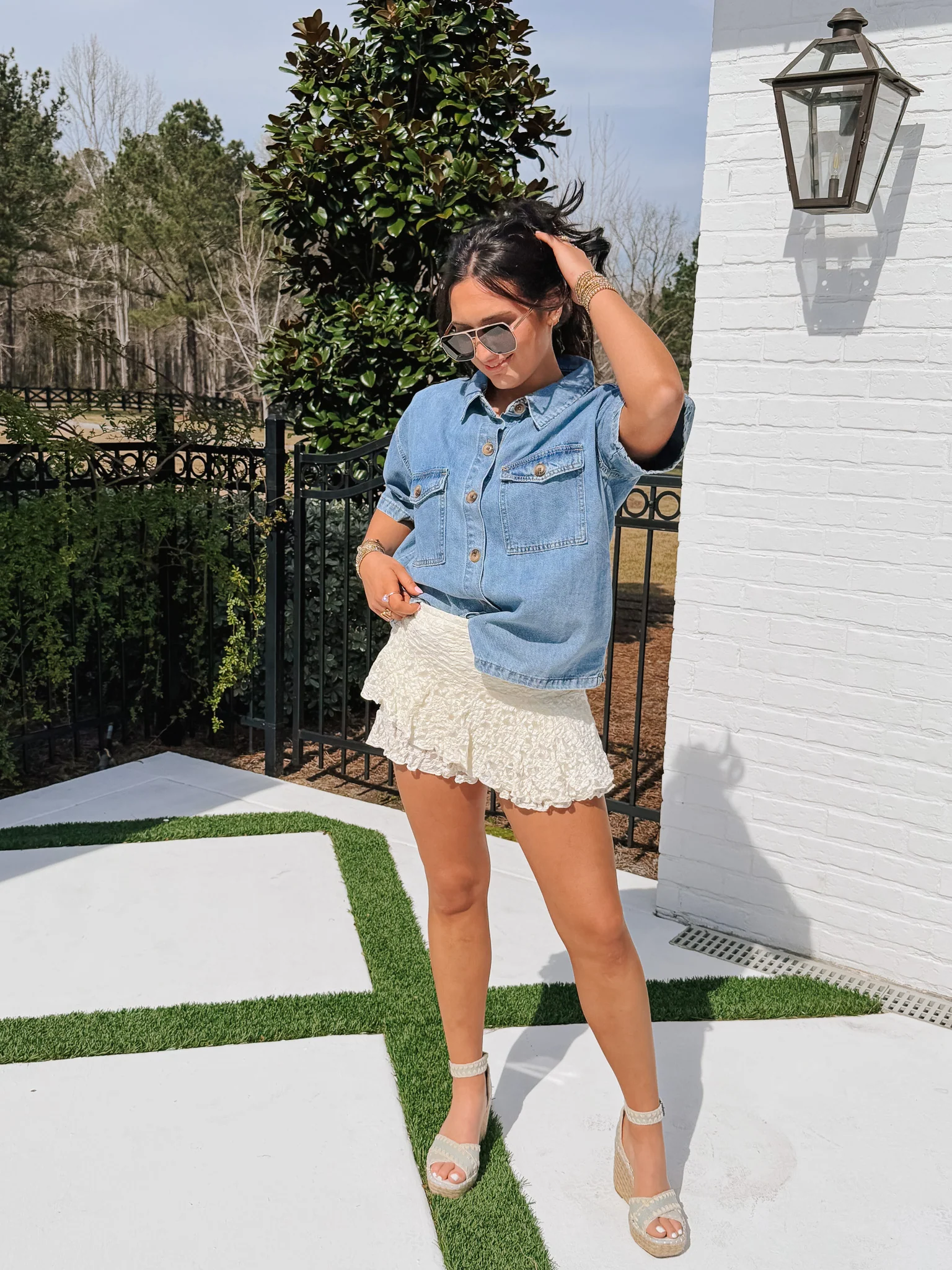 Darling Denim Button Up Shirt - Image 8