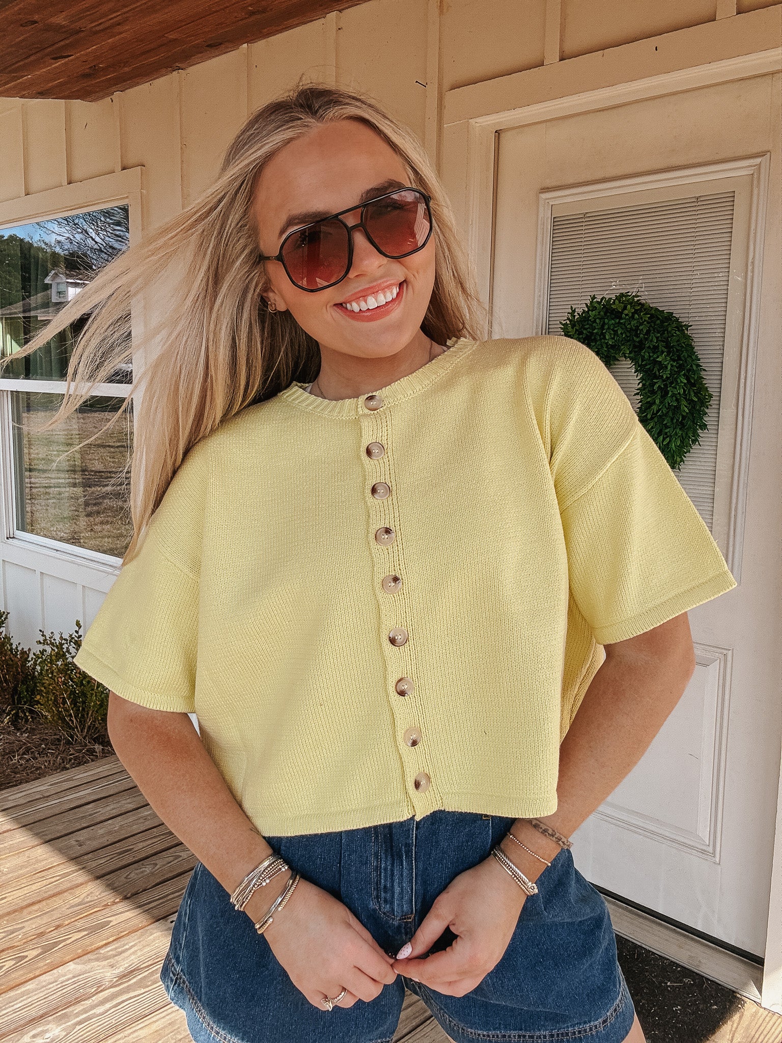 Lemon Drop Knit Top - Image 3
