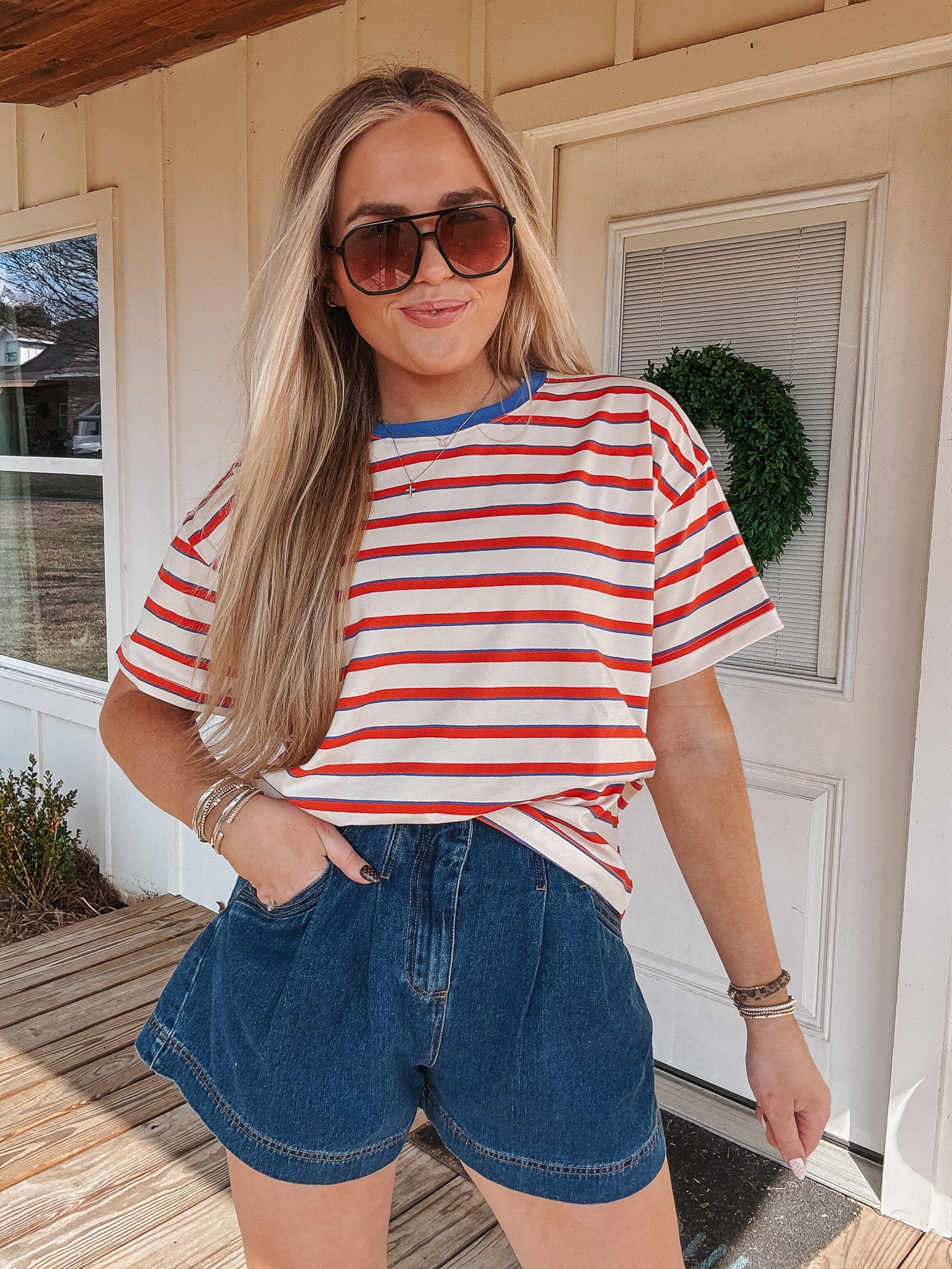 American Summer Stripe Tee - Image 5